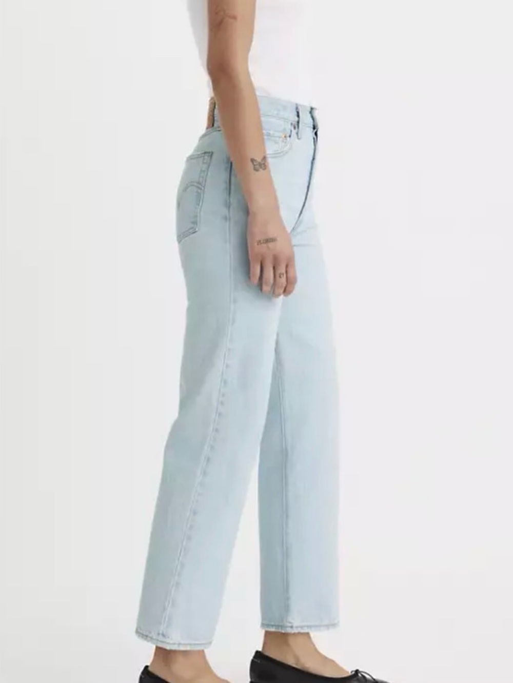 Levi’s Ribcage Ankle Straight Jeans Light Wash Size 27 - Picture 14 of 15